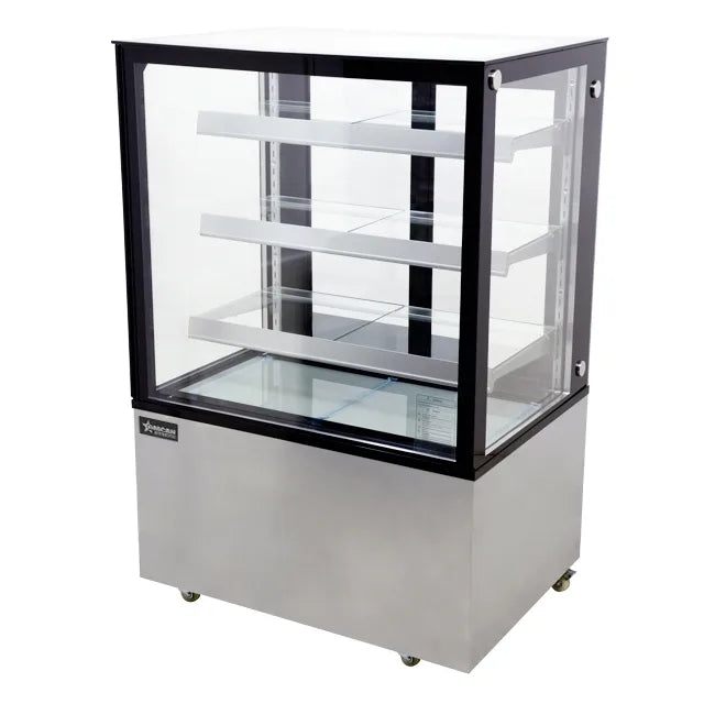 Omcan RS-CN-0271-S 36 inch square glass refrigerated floor display case