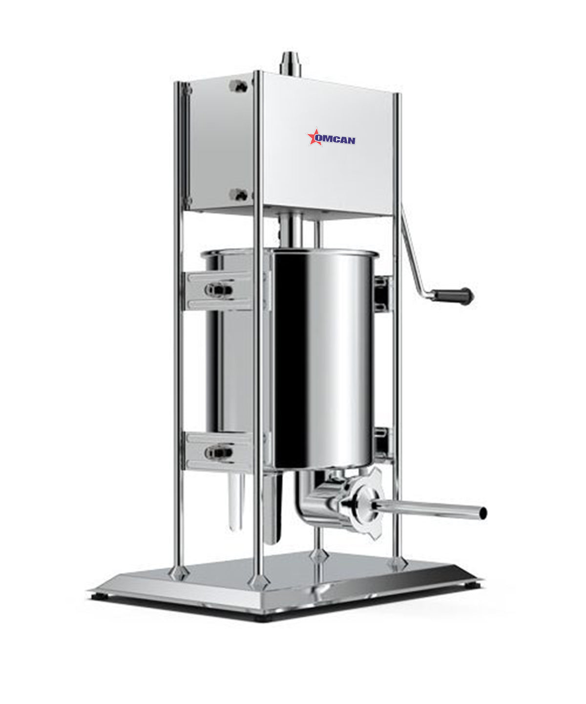 Omcan 47500 33 lb vertical manual sausage stuffer stainless steel
