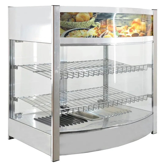 Omcan DW-CN-0107 26 inch countertop display warmer with two shelves