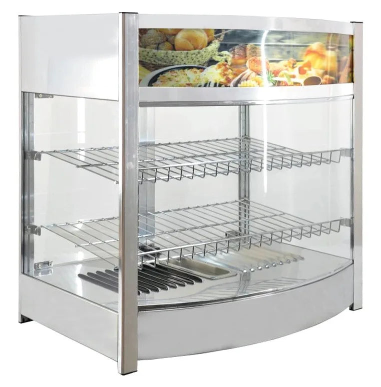 Omcan DW-CN-0107 26 inch countertop display warmer with two shelves