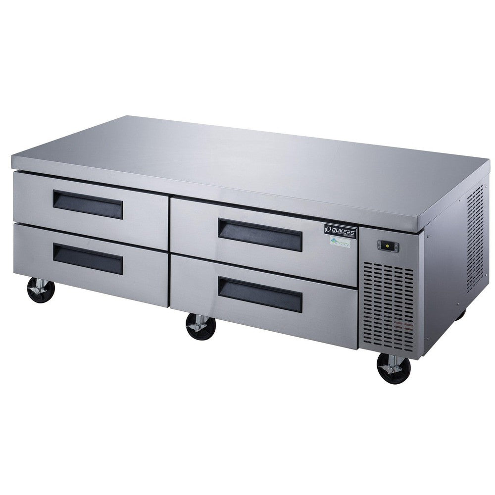 Dukers DCB72-D4 four drawer chef base refrigerator in stainless steel
