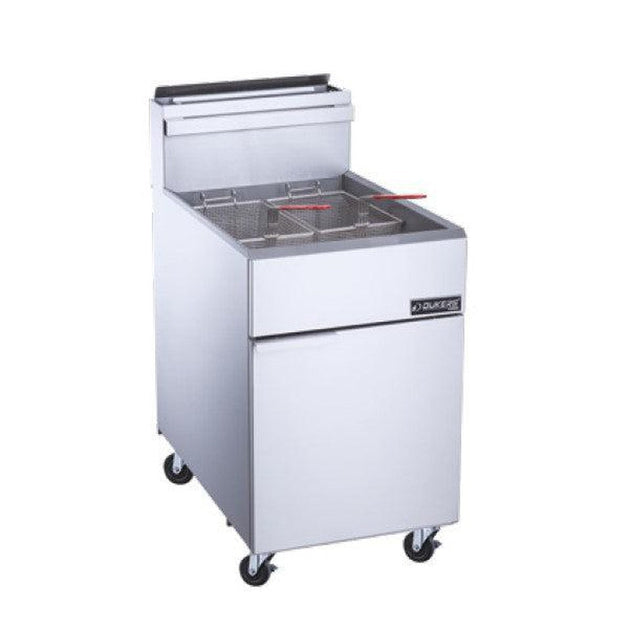 Dukers DCF5-LPG liquid propane floor fryer with 5 tube burners, stainless steel