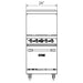 DCR24-4B dimension drawing with 24 inch width and 56 inch overall height