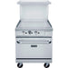 DCR24-GM front view showing griddle plate, grease trough and oven door