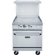 DCR24-GM front view showing griddle plate, grease trough and oven door