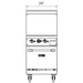 DCR24-GM dimension drawing with 24 inch width and 56 inch overall height