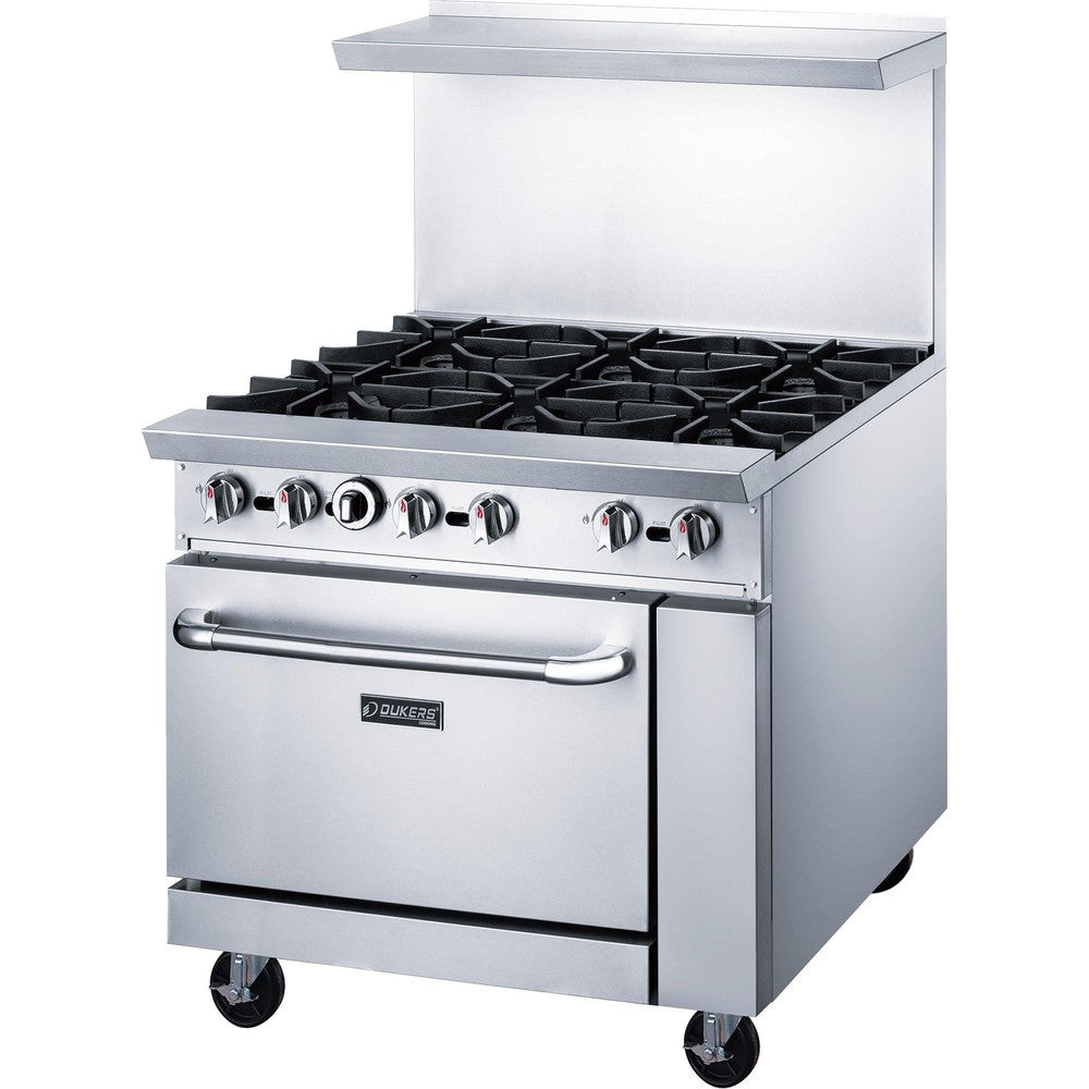DCR36-6B side profile showing stainless steel body and 6 inch locking casters