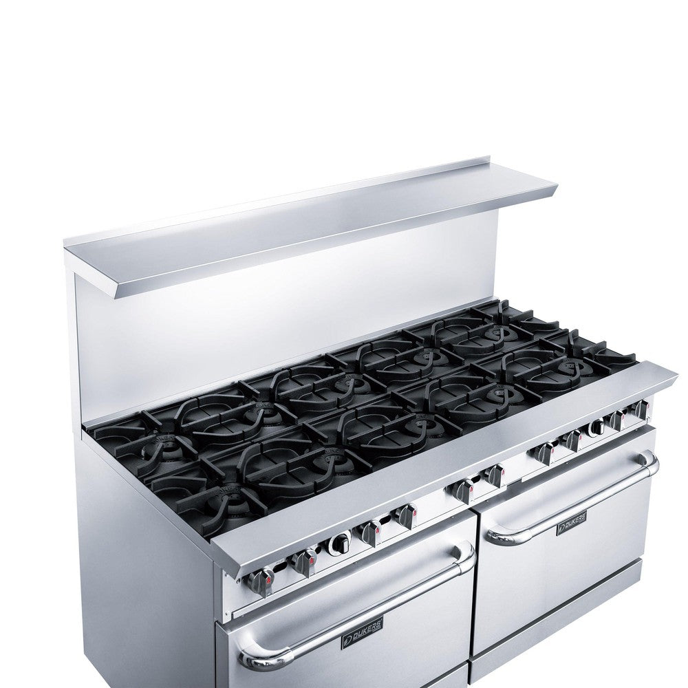DCR60-10B overhead view showing the ten burner layout under 12 inch cast iron grates