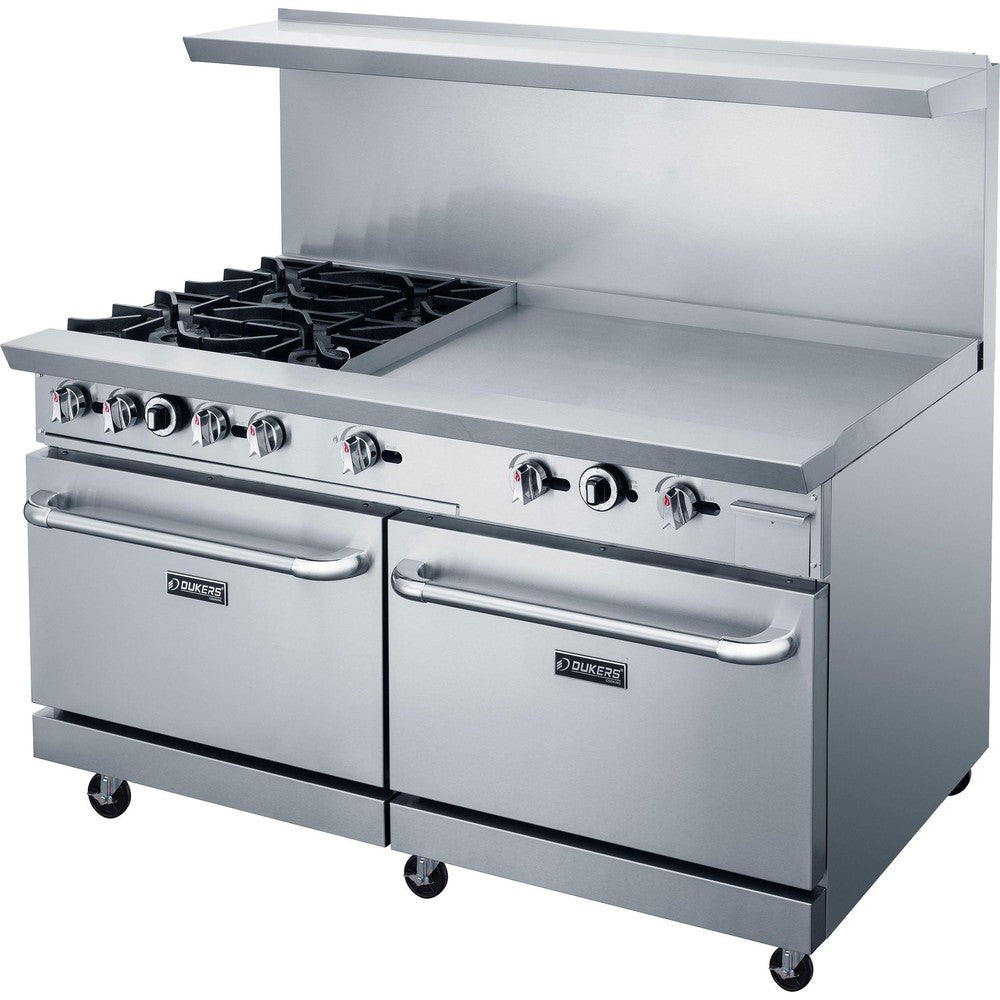 DCR60-4B36GM side profile showing stainless steel body and 6 inch locking casters