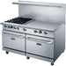 DCR60-4B36GM side profile showing stainless steel body and 6 inch locking casters