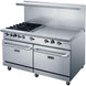 DCR60-4B36GM side profile showing stainless steel body and 6 inch locking casters