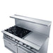 DCR60-6B24GM overhead view showing the six burner layout and 24 inch griddle plate