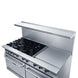 DCR60-6B24GM overhead view showing the six burner layout and 24 inch griddle plate