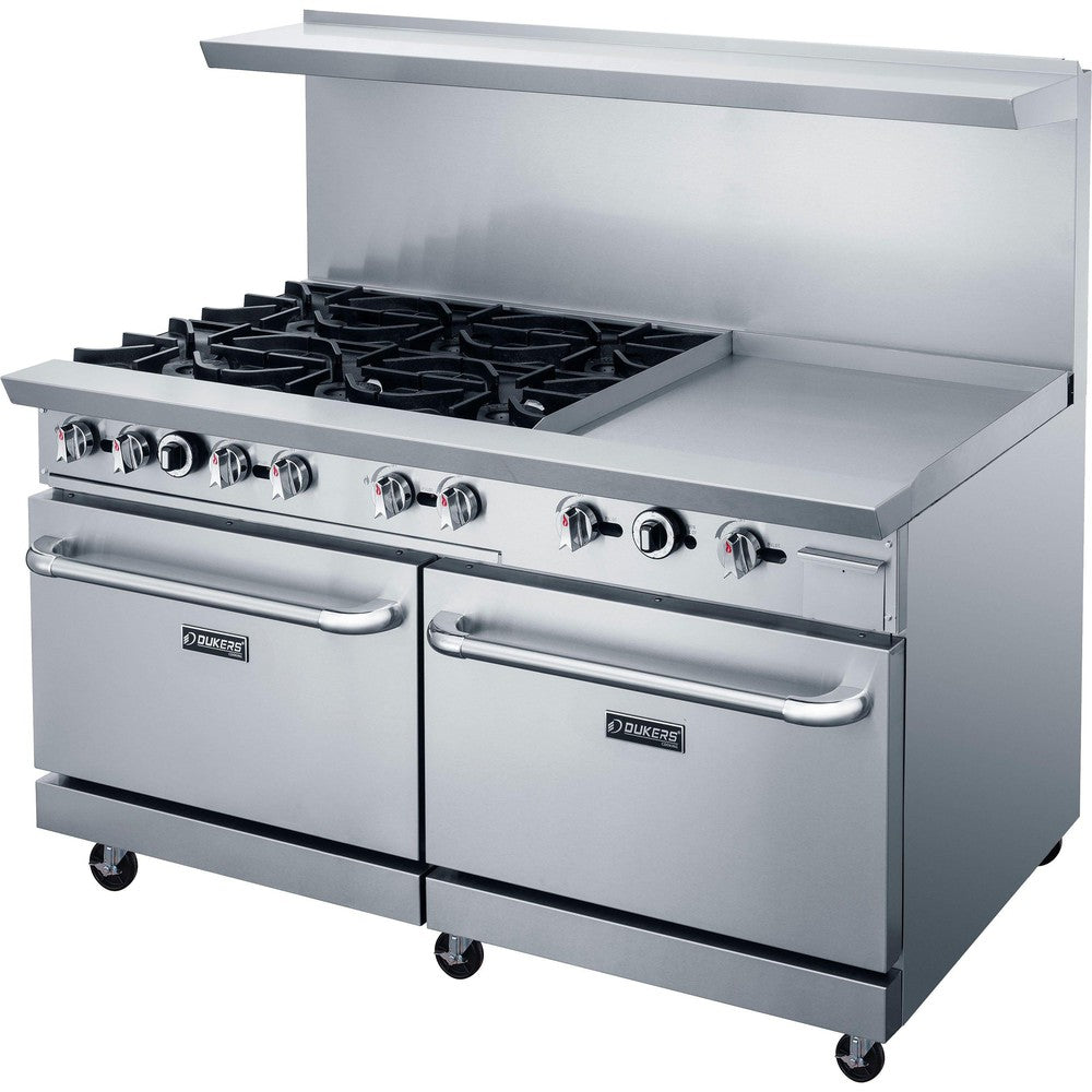 DCR60-6B24GM side profile showing stainless steel body and 6 inch locking casters