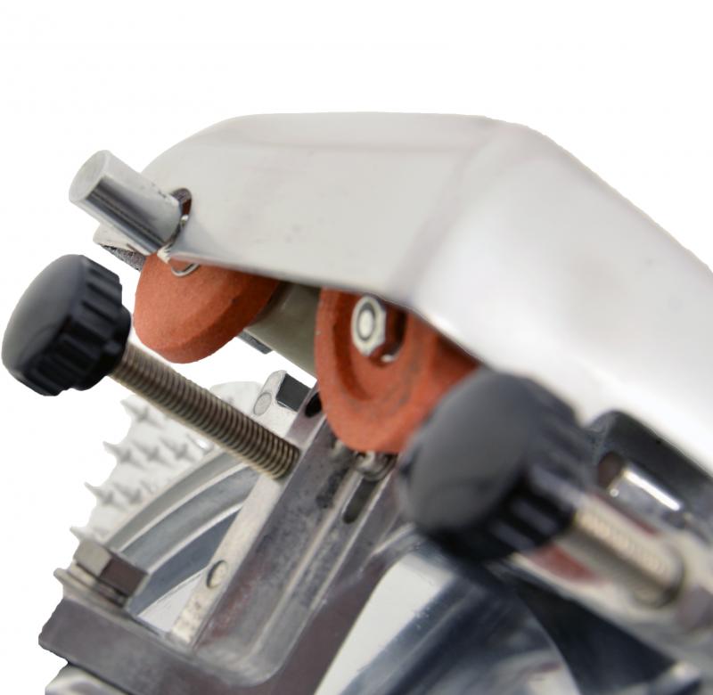 Omcan MS-CN-0250-C 10 inch belt driven meat slicer with blade lock