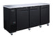 Omcan BB-CN-0020-SH 73 inch three solid door back bar cooler black