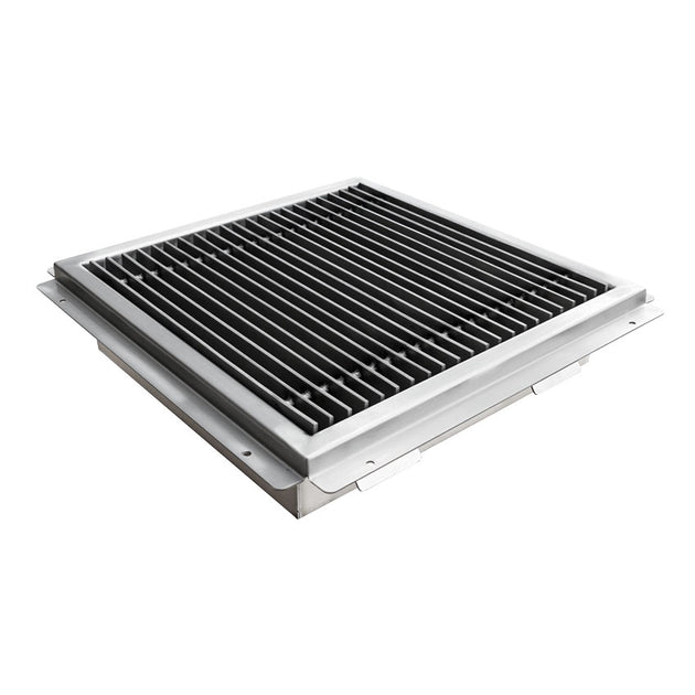 Omcan 44612 18 x 18 inch stainless steel floor drain with grating bar