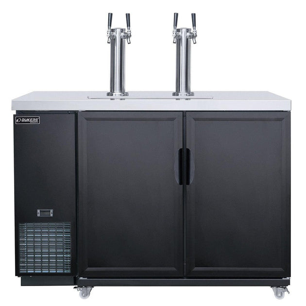 Dukers DKB60-M2 kegerator front view with draft tower