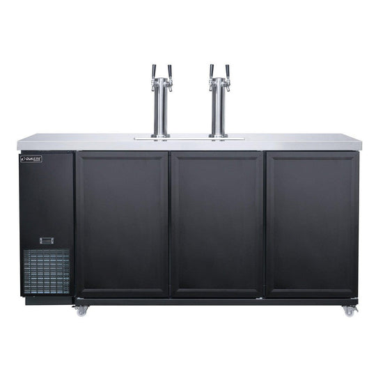Dukers DKB72-M3 kegerator front view with draft tower
