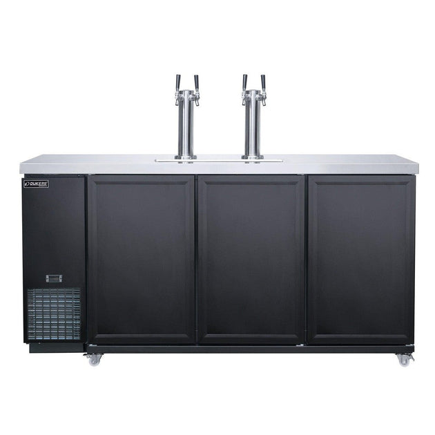 Dukers DKB72-M3 kegerator front view with draft tower