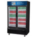 Dukers DSM-41R glass door merchandiser refrigerator right side profile