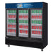 Dukers DSM-69R glass door merchandiser refrigerator right side profile