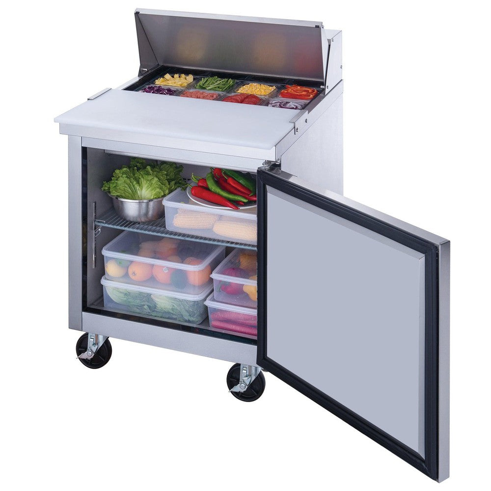 Dukers DSP29-8-S1 refrigerated base cabinet interior with wire shelf