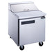 Dukers DSP29-8-S1 single door sandwich prep table refrigerator in stainless steel