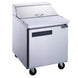 Dukers DSP29-8-S1 single door sandwich prep table refrigerator in stainless steel