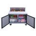 Dukers DSP48-12-S2 prep table in a commercial kitchen build line