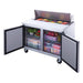 Dukers DSP48-12-S2 two section refrigerated base with adjustable wire shelves