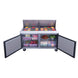 Dukers DSP60-24M-S2 salad prep table on a restaurant build line