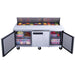 Dukers DSP72-18-S3 six foot prep table in a commercial kitchen