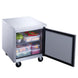 Dukers DUC29F undercounter freezer shown in a commercial kitchen line