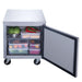 Dukers DUC29R undercounter refrigerator interior with removable wire shelf