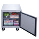 Dukers DUC29R undercounter refrigerator interior with removable wire shelf