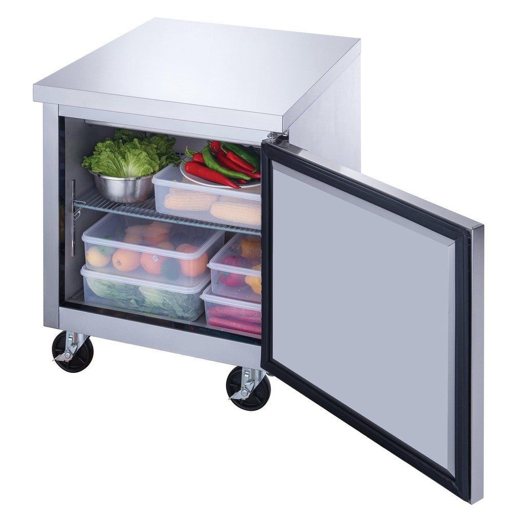Dukers DUC29R undercounter refrigerator door and control detail