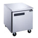 Dukers DUC29R single solid door undercounter refrigerator in stainless steel