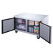 Dukers DUC48F undercounter freezer stainless steel exterior detail