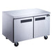 Dukers DUC36F two solid door undercounter freezer in stainless steel