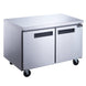 Dukers DUC36F two solid door undercounter freezer in stainless steel