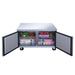 Dukers undercounter refrigerator interior with adjustable wire shelves