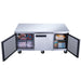 Dukers DUC72F undercounter freezer interior with removable wire shelves