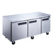 Dukers DUC72F three solid door undercounter freezer in stainless steel