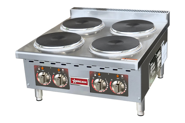 Omcan CE-CN-EHP24 240 24 inch countertop electric hot plate with four burners