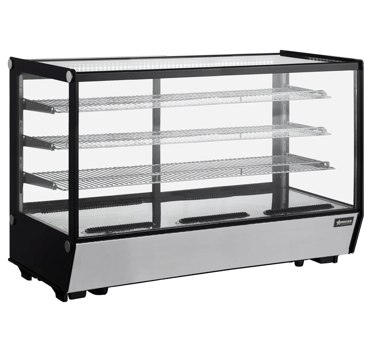 Omcan RS-CN-0277S-5 60 inch square glass countertop refrigerated display