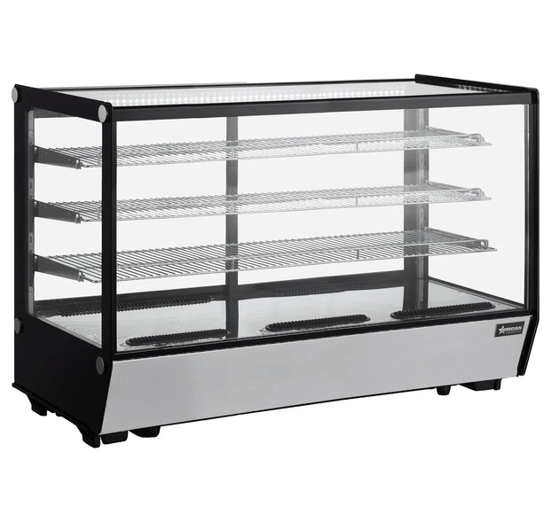Omcan RS-CN-0277S-5 60 inch square glass countertop refrigerated display
