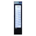 Omcan FR-CN-0105B 17 inch slim black glass door display freezer with top lightbox