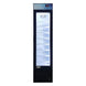 Omcan FR-CN-0105B 17 inch slim black glass door display freezer with top lightbox