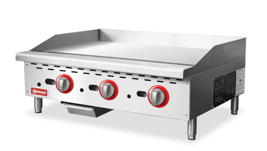 Omcan CE-CN-G36-TP 36 inch countertop gas griddle with thermostatic control